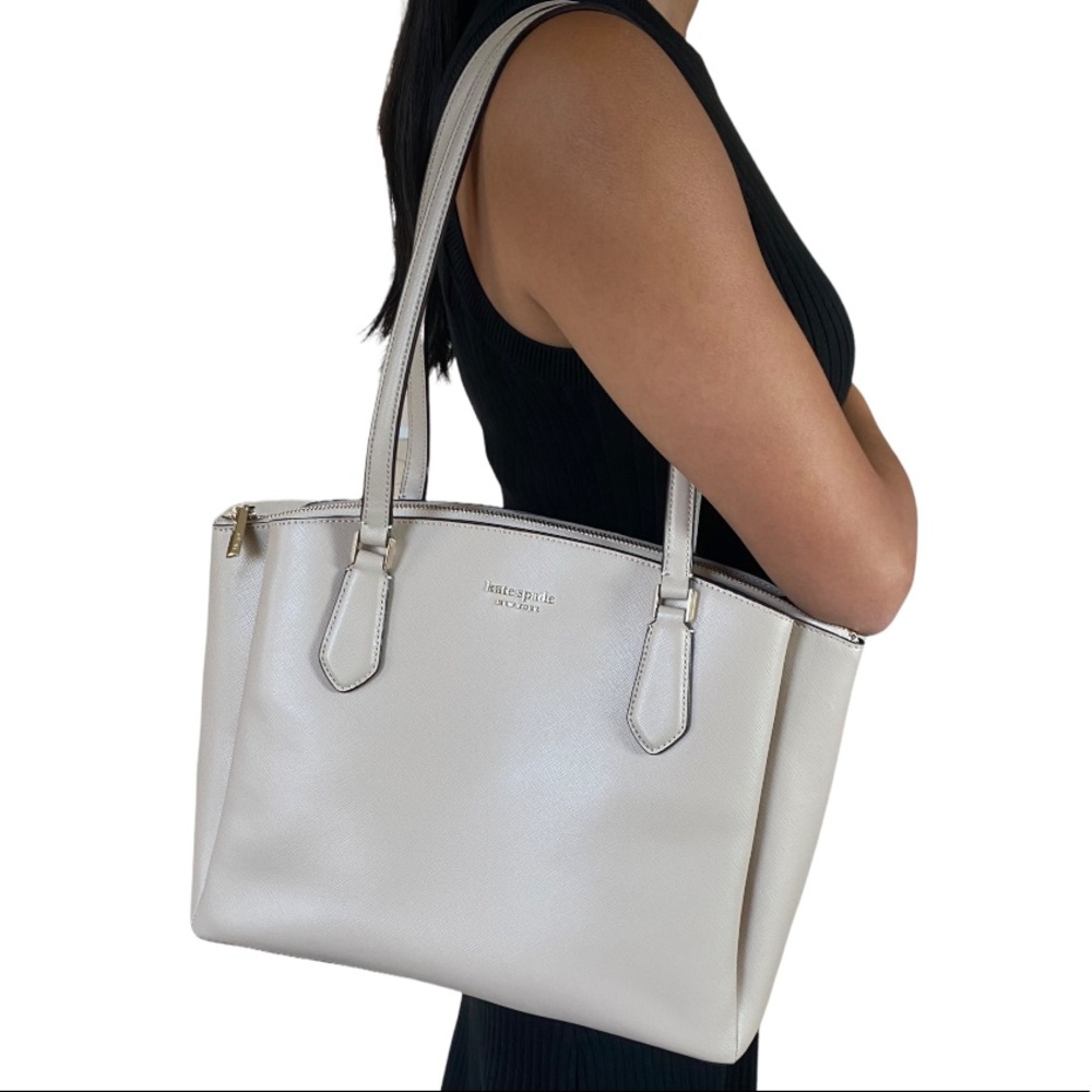 KATE SPADE MONET LARGE TRIPLE COMPARTMENT TOTE SHOULDER BAG